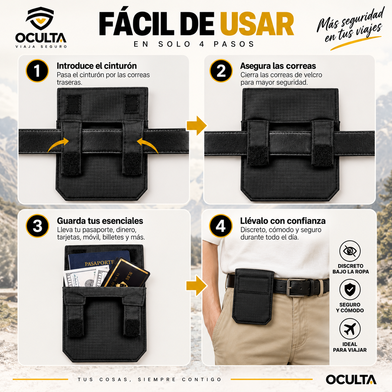 Bolsillo Antirrobo Oculta™